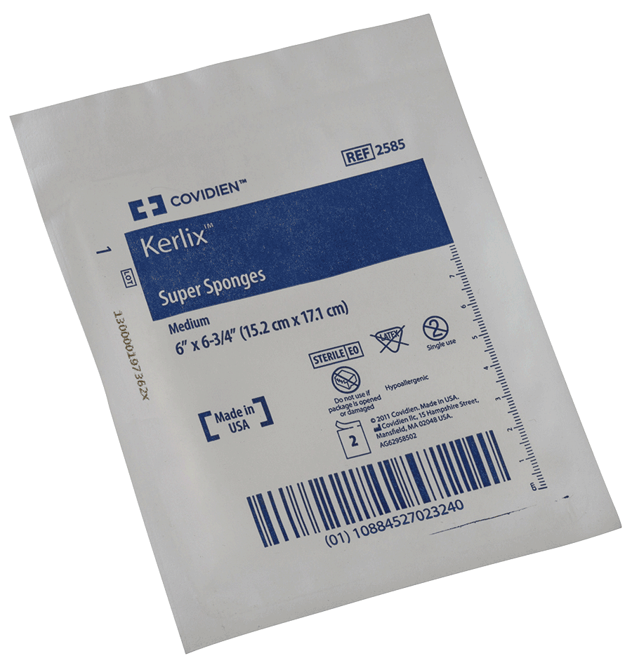 PK/20 - Kendall Kerlix™ Sterile Super Sponge Medium, 2's, 6" x 6-3/4" - Best Buy Medical Supplies