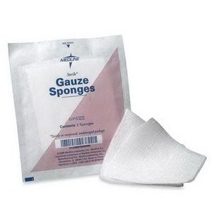 PK/200 - Medline® Industries Caring® Nonsterile Gauze Sponge 4" L x 4" W, 8-ply, Latex-free, Bulk - Best Buy Medical Supplies