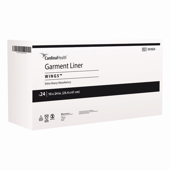 PK/24 - Cardinal Health, Garment Liner, Wings™, Large, 10" x 24" - Best Buy Medical Supplies