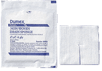 PK/25 - Derma Sciences DuSoft® Non-Woven Tracheotomy/Drain Sponge, 6-Ply, 4" x 4" - Best Buy Medical Supplies