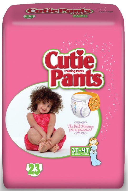 PK/26 - Cutie Pants™ Refastenable Training Pants for Girls Medium 2T to 3T, Up to 34 lb - Best Buy Medical Supplies