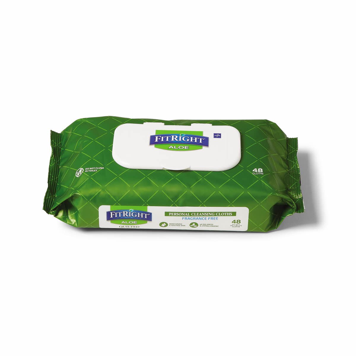 PK/48 - FitRight Aloe Quilted Cleansing Wipes, 8" x 12" - Best Buy Medical Supplies