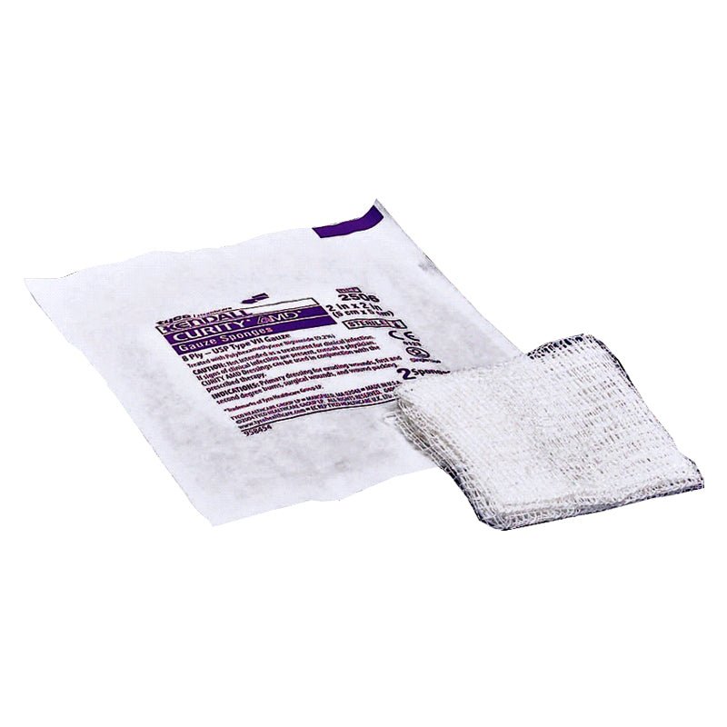 PK/50 - Curity™ AMD Antimicrobial Gauze Sponge, 8-Ply, Sterile, 2s in Tray, Non-Adhesive 2" x 2" - Best Buy Medical Supplies