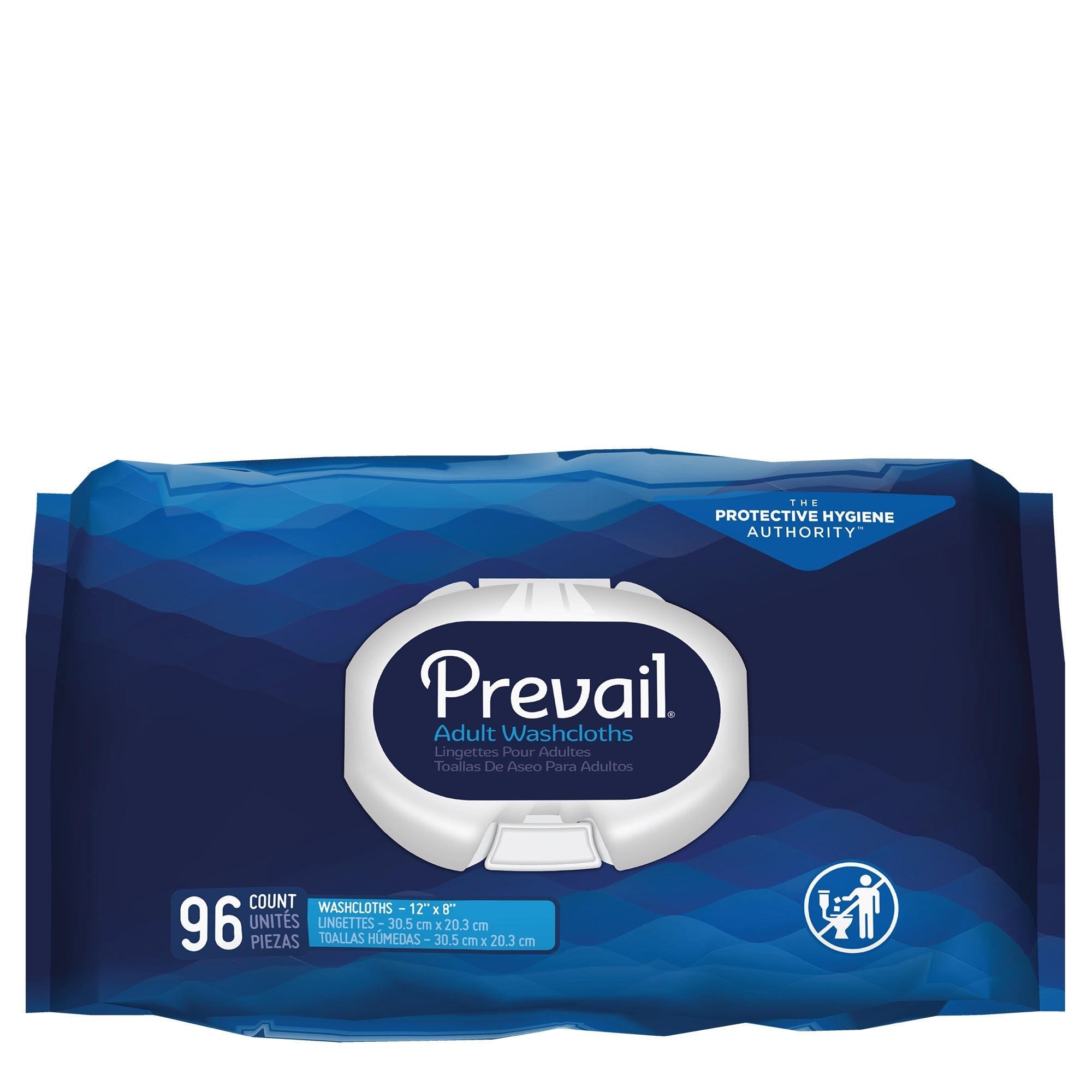 PK/96 - Prevail® Soft Pack Washcloth with Press-Open Lid, 12" x 8" - Best Buy Medical Supplies