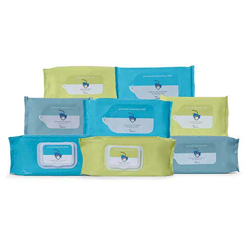 PK/42 - Personal Cleansing Cloth, 3.2% Dimethicone, Non-Flushable, Fragrance Free  - Best Buy Medical Supplies