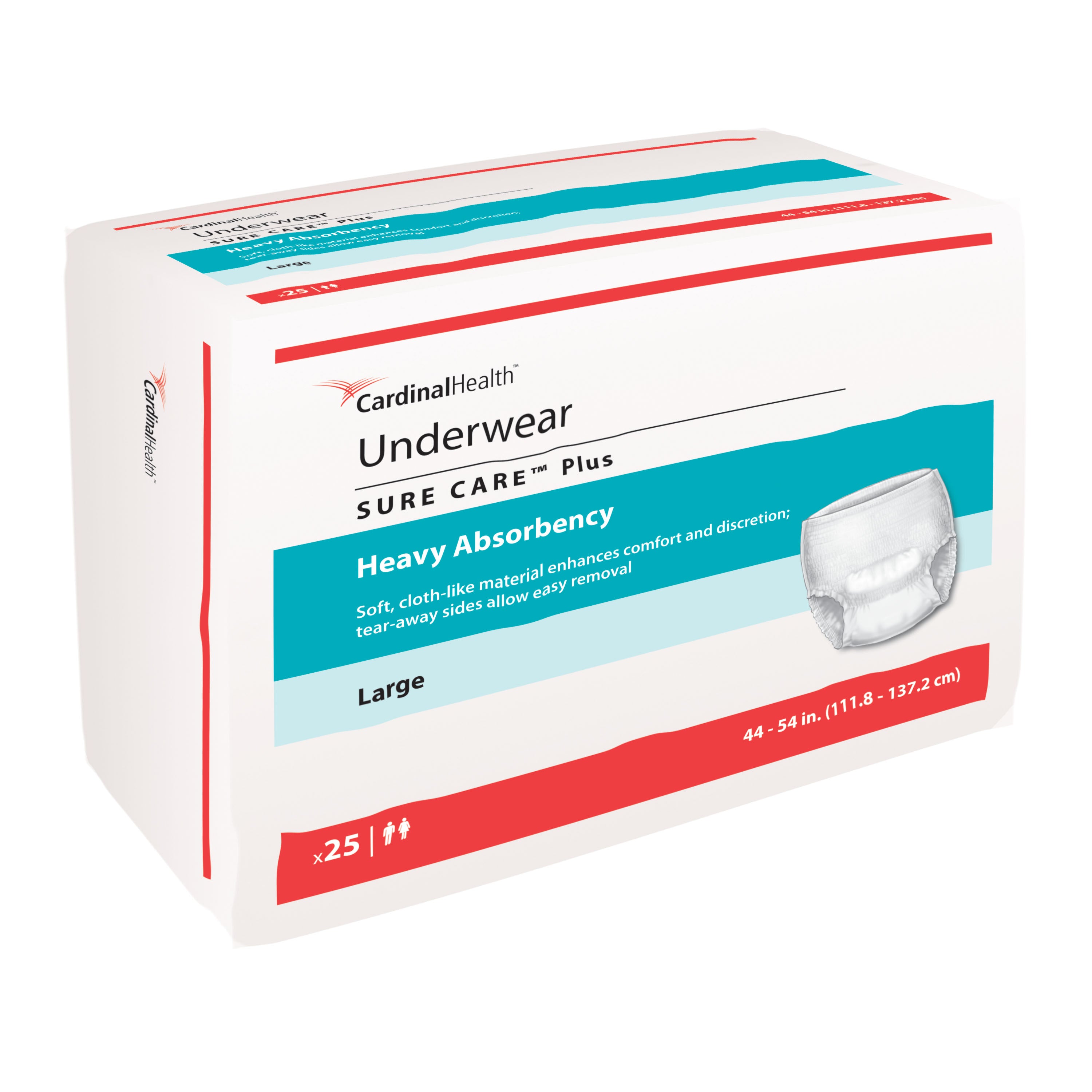 PK/25 - Cardinal Health, Underwear, Sure Care Plus, Large, 44" - 54"  - Best Buy Medical Supplies
