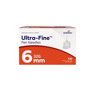 BX/100 - Ultra-Fine™ Micro Pen Needle, 32GA OD x 6mm, 100 Count