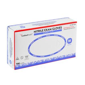 BX/100 - Cardinal Health FLEXAL Touch Nitrile Exam Gloves, Powder-Free, Medium - 3.1 MIL