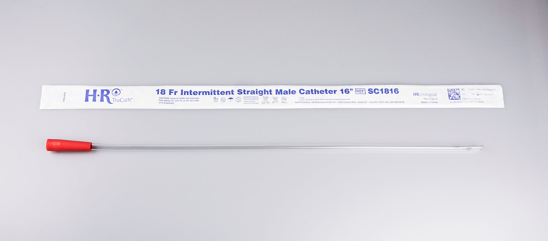 EA/1 - TruCath Intermittent Straight Catheter, Male, 18FR, 16"  - Best Buy Medical Supplies