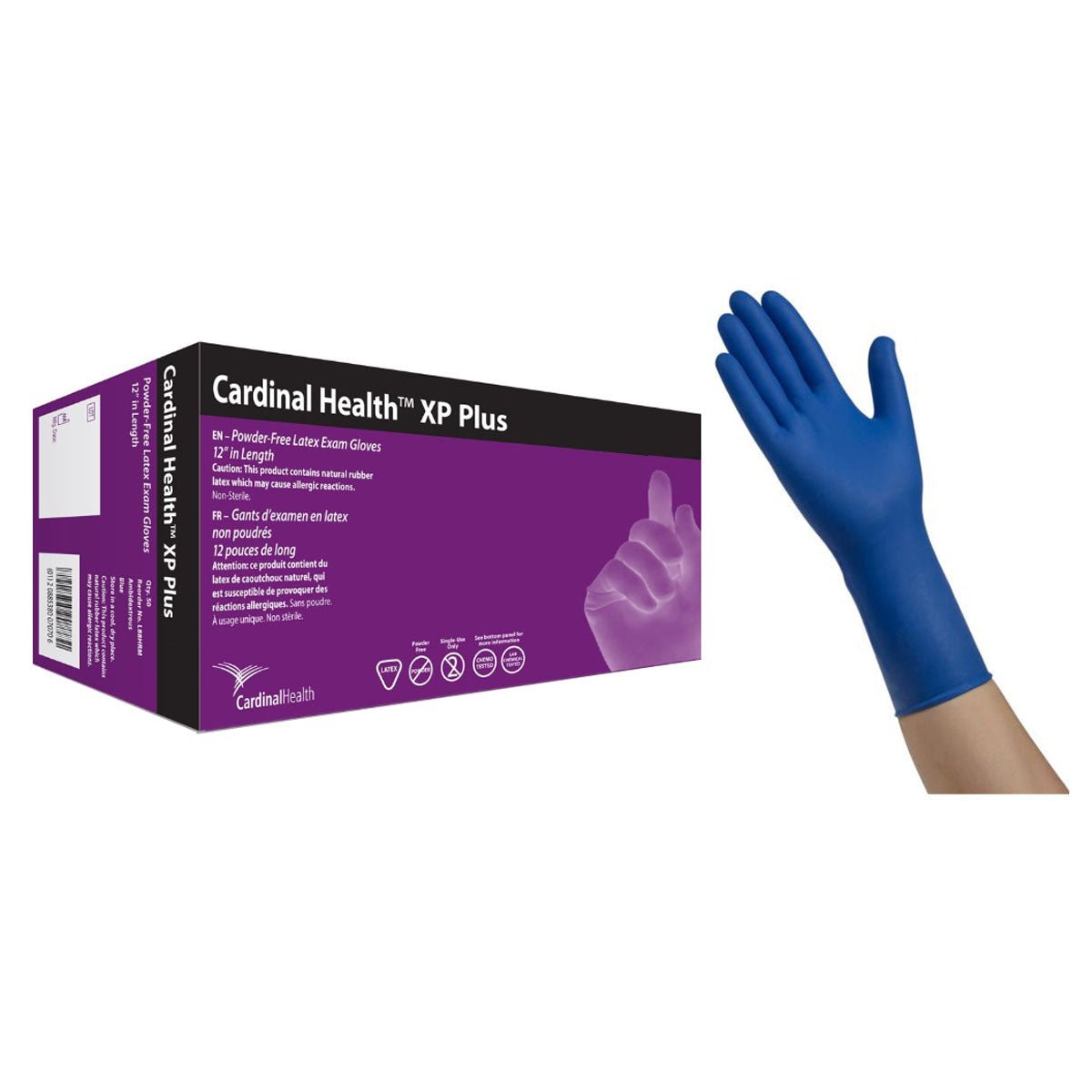 BX /50 - Cardinal Health&trade; XP Plus Examination Glove, 14.1mil Thick, Large, Blue - Best Buy Medical Supplies