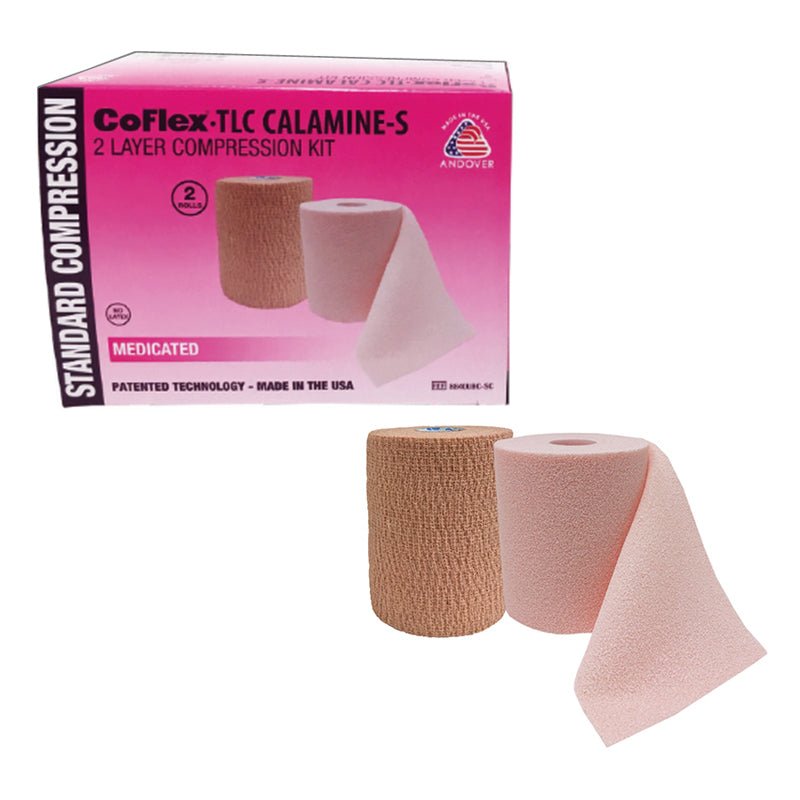 BX/1 - Andover CoFlex&reg; TLC Calamine Standard Compression Bandage, 4" - Best Buy Medical Supplies