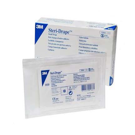BX/10 - 3M Steri-Drape&trade; Small Drape with Adhesive Aperture 15" x 15", Clear Plastic, Sterile - Best Buy Medical Supplies