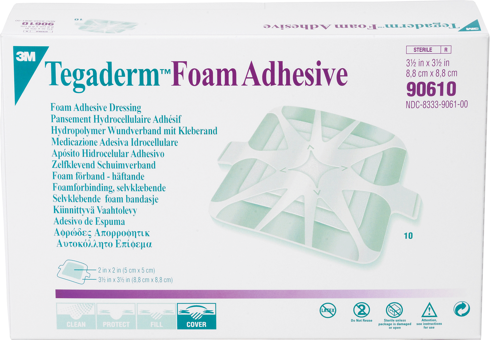 BX/10 - 3M Tegaderm&trade; High Performance Adhesive Foam Dressing 3-1/2" x 3-1/2" - Best Buy Medical Supplies