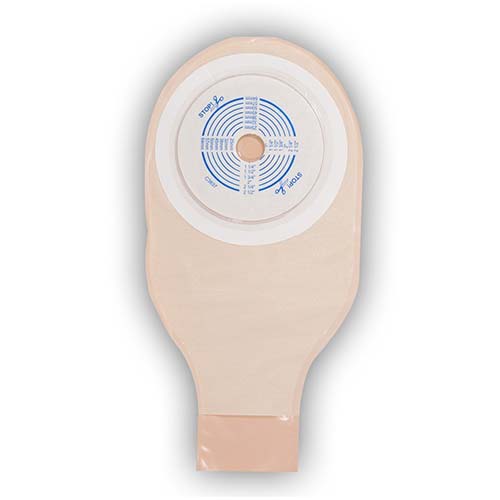 One piece discount drainable ostomy pouch