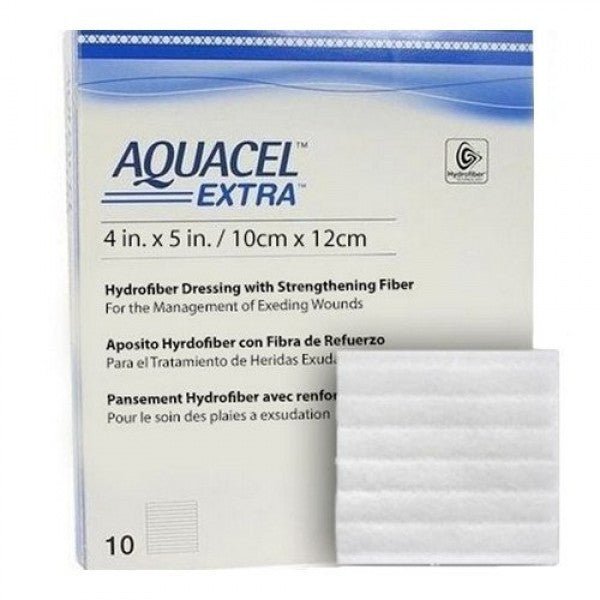 BX/10 - ConvaTec AQUACEL&reg; Extra Hydrofiber Wound Dressing 4" X 5" - Best Buy Medical Supplies