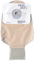 BX/10 - Cymed One-piece Drainable Pouch with Pre-cut MicroSkin&reg; Adhesive Barrier and MicroDerm&trade; Thin Washer 1-1/2" Stoma Opening, 11" L, Opaque, Odor-proof Film, Comfort Backing, Latex-free - Best Buy Medical Supplies
