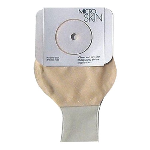 BX/10 - Cymed One-Piece Drainage Pouch, 1-3/8" Stoma Opening, 9" Mid-Size, Opaque, Microderm&trade; Washer/Ring, Microskin&reg; Adhesive Barrier - Best Buy Medical Supplies