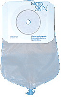 BX/10 - Cymed One-piece Urostomy Pouch with Pre-cut MicroSkin&reg; Barrier and 3mm Thin MicroDerm&trade; Washer 1" Stoma Opening, 9" L, Clear, Odor-proof Film, Comfort Backing, Latex-free - Best Buy Medical Supplies