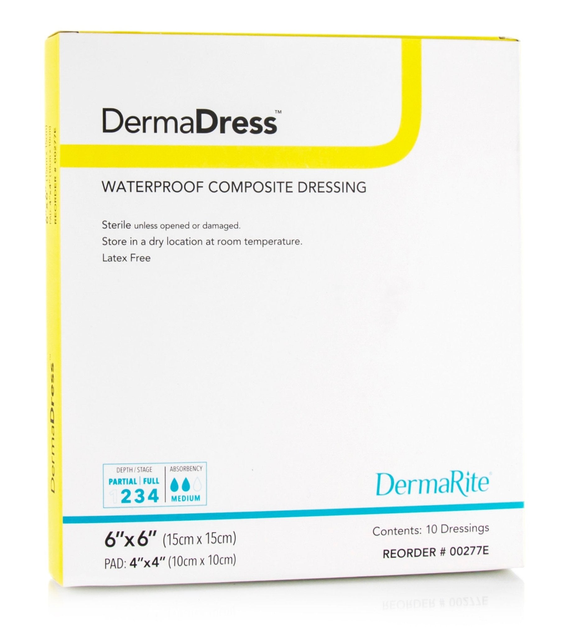 BX/10 - DermaDress Waterproof Composite Dressing 6" x 6" - Best Buy Medical Supplies