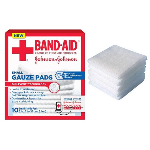 BX/10 - J & J Band-Aid First Aid Gauze Pads 2" x 2" 10 CT - Best Buy Medical Supplies