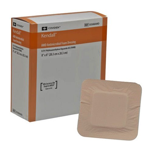 BX/10 - Kendall AMD Antimicrobial Foam Dressing, 8" x 8" - Best Buy Medical Supplies