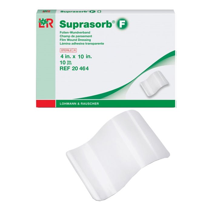 BX/10 - Lohmann & Rauscher Suprasorb&reg; F Transparent Film Wound Dressing, 4" x 10" (10cm x 25cm) - Best Buy Medical Supplies