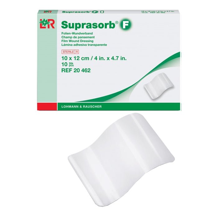 BX/10 - Lohmann & Rauscher Suprasorb&reg; F Transparent Film Wound Dressing, 4" x 4.75" (10cm x 12cm) - Best Buy Medical Supplies