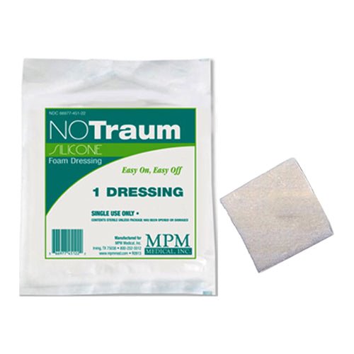 BX/10 - MPM Medical NoTraum Extra Bordered Silicone Foam Dressing, 4" x 4" - Best Buy Medical Supplies