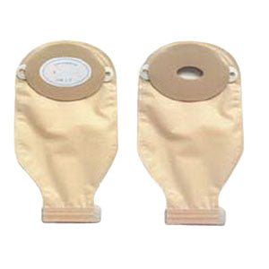 BX/10 - Nu-Flex&trade; One-Piece Trim-to-Fit Convex Adult Drainable Pouch with Nu-Comfort&trade; Barrier and Closure Clamp 1-3/4" x 3-1/4" Inside Cutting Area Oval, 3-5/8" x 5" OD, 11" L x 5-3/4" W , 1/2" Starter Hole, 24 oz, Adhesive Foam Pad - Best Buy Medical Supplies