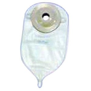 BX/10 - Nu-Hope Laboratories One-piece Hi-pockets Post-op Pre-cut Adult Urinary Pouch 1-1/4" Opening Round, 11" L x 5-3/4" W, 20Oz, Opaque Front, Clear Back, with Cap and Adapter - Best Buy Medical Supplies