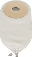 BX/10 - Nu-Hope Laboratories One-piece Post-op Pre-cut Adult Urinary Pouch 3/4" x 1-1/2" Inside Cutting Area Oval, 3-1/4" x 4-5/8" O.D., 11" L x 5-3/4" W, 24Oz, with Cap and Adapter, Odor-proof - Best Buy Medical Supplies