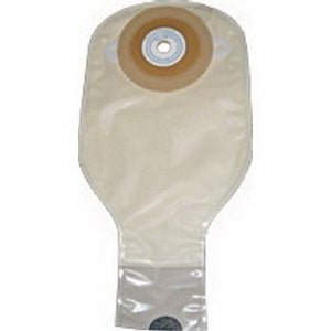 BX/10 - Nu-Hope One-Piece Post-Op Drainable Pouch with Closure Clamp 1/2" Opening Round, 7-1/2" L x 5-3/4" W, Brief-Size, Opaque, 3-1/2" Adhesive Foam Pad, 12 oz, Odor-Proof - Best Buy Medical Supplies