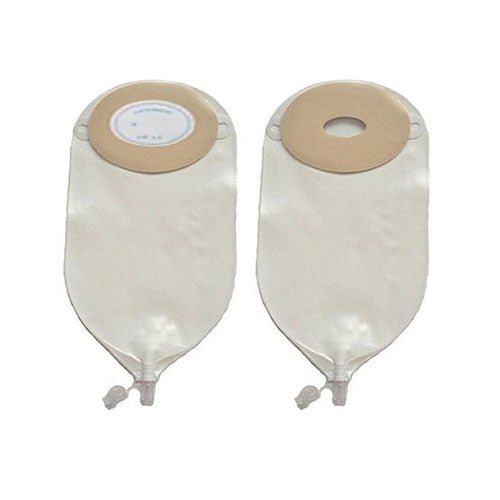 BX/10 - Nu-Hope Urinary Pouch, 1-1/8" x 2" Pre-Cut Convex Oval B, with Flutter Valve - Best Buy Medical Supplies