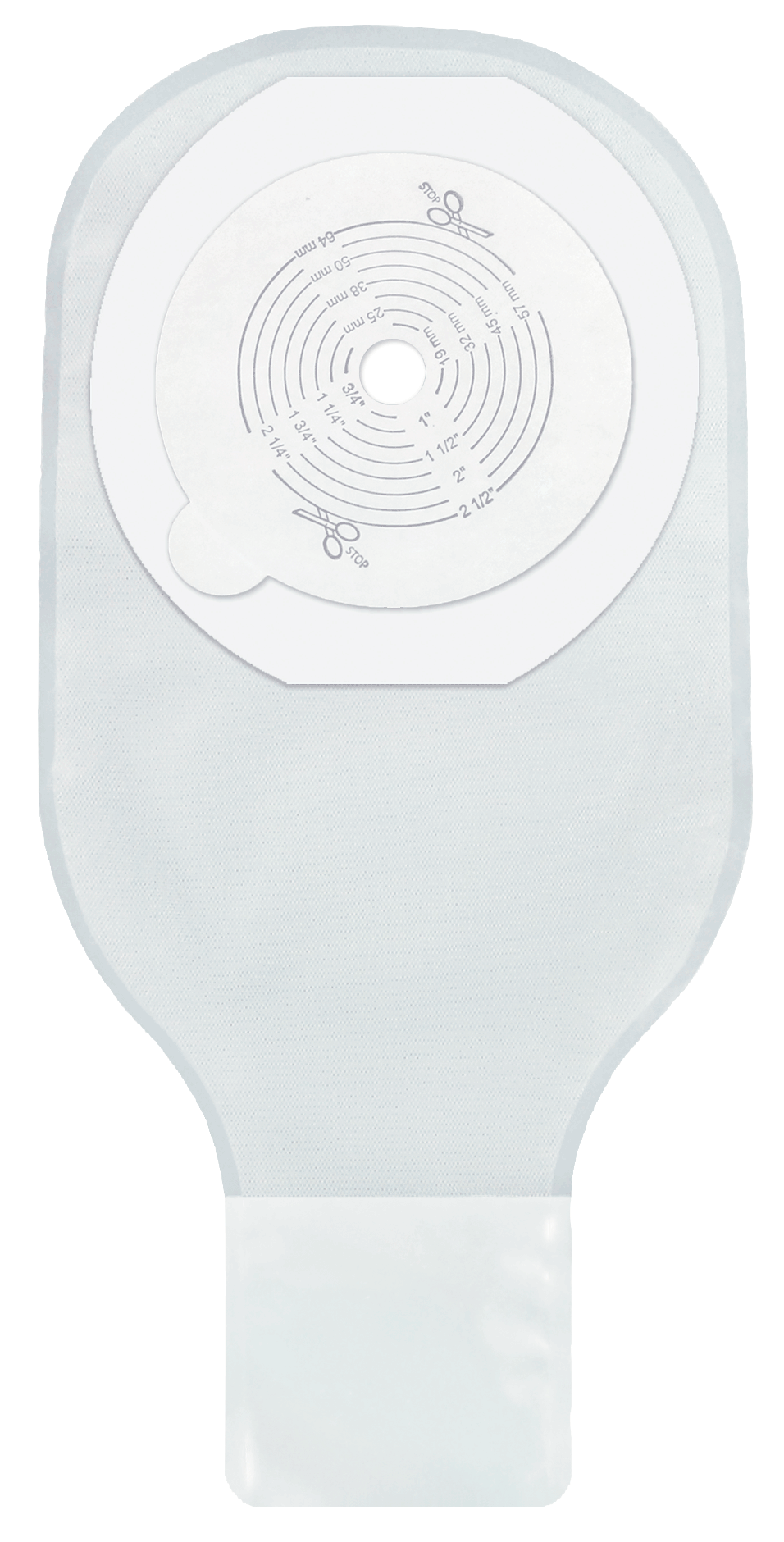 BX/10 - Securi-T&reg; USA One-Piece Cut-to-Fit Standard Wear Drainable Pouch with Tape Collar 12" L, Fits 1/2" to 2-1/2" Stoma - Best Buy Medical Supplies