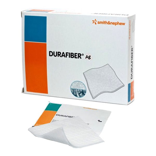 BX/10 - Smith & Nephew Durafiber&reg; Ag Gelling Fiber Dressing 4" x 4-3/4" - Best Buy Medical Supplies