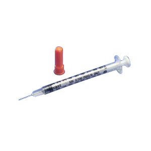 BX/100 - Monoject&trade; Rigid Pack Insulin Syringe with 28G x 1/2" L Needle and Accu-tip&trade; Flat Plunger Tip 1/2mL - Best Buy Medical Supplies