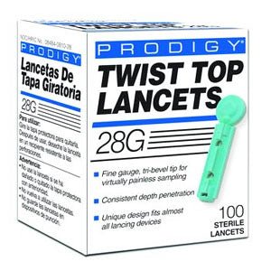 BX/100 - Prodigy Diabetes Care Twist Top Lancets 28g, Fine Gauge - Best Buy Medical Supplies