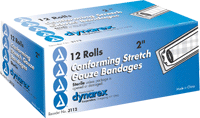 BX/12 - Dynarex Self-Adhering Conforming Sterile Stretch Gauze Bandage, 2" x 4-1/10 yds - Best Buy Medical Supplies