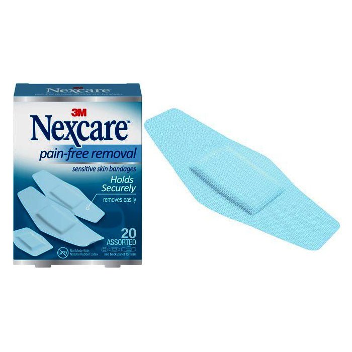 BX/20 - 3M&trade; Nexcare&trade; Adhesive Sensitive Skin Bandage, Assorted, Blue - Best Buy Medical Supplies