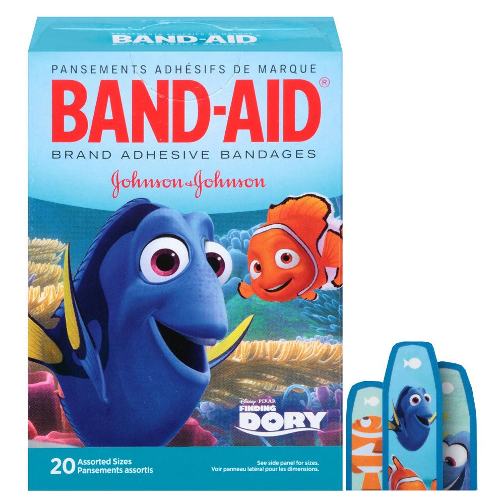 BX/20 - Johnson & Johnson Band-Aid&reg; Decorative Adhesive Bandage, Finding Dory, Assorted - Best Buy Medical Supplies