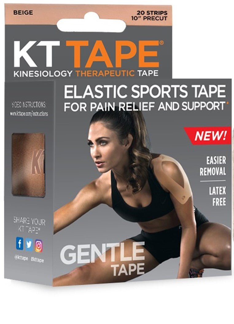 BX/20 - KT Health KT Tape&reg; Kinesiology Therapeutic Tape, Gentle Adhesive, Cotton, Beige - Best Buy Medical Supplies