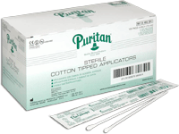 BX/200 - Puritan Cotton Tipped Applicator with Rigid Wood Handle 6" Overall Length, 1/5" Dia x 5/8" L Tip, 1/10" Dia x 5-4/5" L Handle, Regular tip, Sterile, CE Marked - Best Buy Medical Supplies