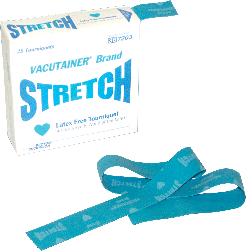 BX/25 - BD Vacutainer&reg; Stretch Latex-Free Tourniquet 18" x 1" - Best Buy Medical Supplies