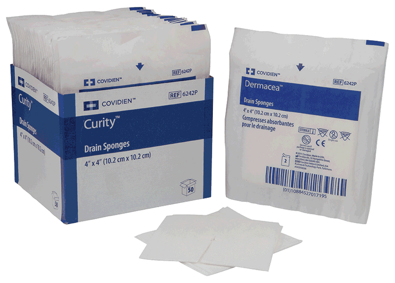 BX/25 - Curity Sterile Drain Sponge, 4" x 4", 6 ply - Best Buy Medical Supplies