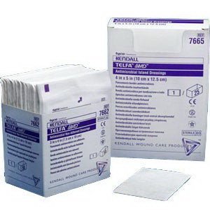 BX/25 - Kendall Telfa&trade; AMD Antimicrobial Island Dressing, Sterile, Non-Adherent, 1s, 4" x 10" - Best Buy Medical Supplies