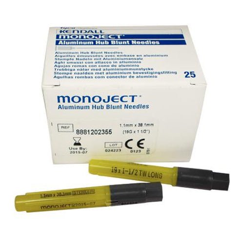 BX/25 - Monoject&trade; Blunt Needle Cannula 19G x 1-1/2", Lime - Best Buy Medical Supplies