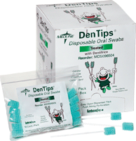 BX/250 - Medline Industries Dentips Foam Swab with Dentifrice Green - Best Buy Medical Supplies
