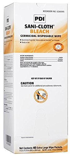 BX/40 - PDI Sani-Cloth Bleach Germicidal Wipe Extra Large, Disposable - Best Buy Medical Supplies