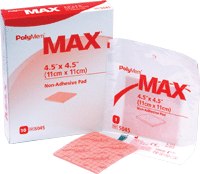 BX/5 - Ferris PolyMem MAX&reg; Non-Adhesive Pad Dressing 8" x 8" - Best Buy Medical Supplies
