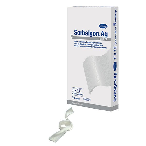 BX/5 - Hartmann-Conco Sorbalgon&reg; Ag Calcium Alginate Dressing, 1" x 12" Ribbon - Best Buy Medical Supplies